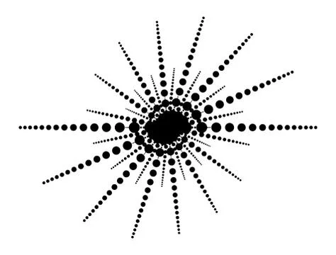 Dot line  simple footer border sun shape vector design Stock Illustration