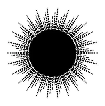 Dot line  simple footer border sun shape vector design 스톡 일러스트