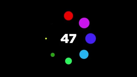 Dot loading Motion Graphics animation with text on black Background Video stock 319486931