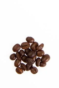 Dot made of coffee beans Stock Photos