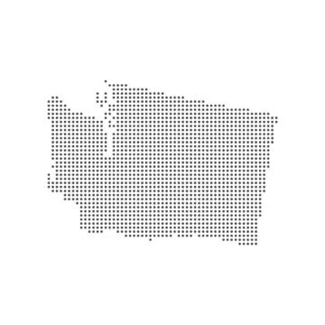 Dot map of the US capital Washington. Abstract vector map Illustrazione stock