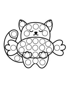 Dot markers pages with animal, vector outline illustration Stock Illustration