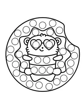 Dot markers pages with animal, vector outline illustration Stock Illustration