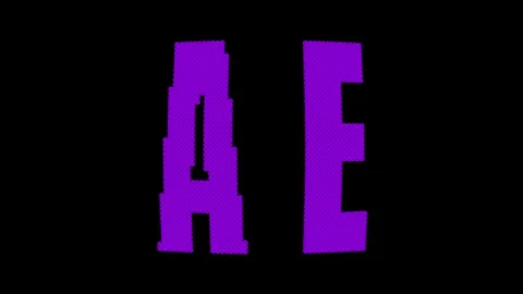 Dot matrix alphabet letters a e animated... | Stock Video | Pond5