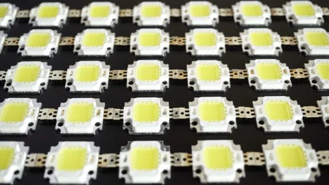 Dot Matrix LED On Black Background. Видео 149042564