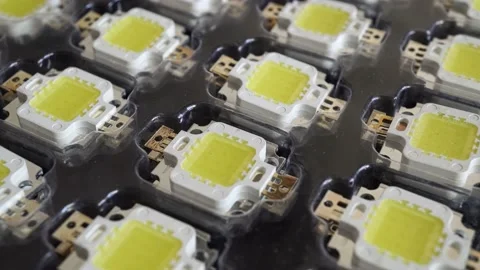 Dot Matrix LED Rotating On Black Background. Stock Footage 149042587