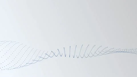 Dot matrix wave form oscillating Video stock 131915607