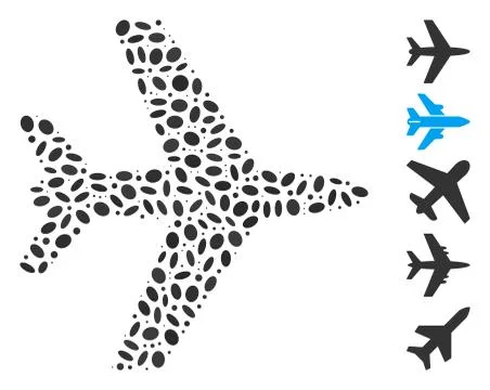 Dot Mosaic Aircraft Stock Illustration
