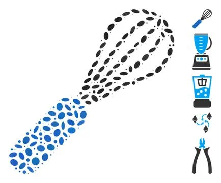Dot Mosaic Baking Beater Illustrazione stock