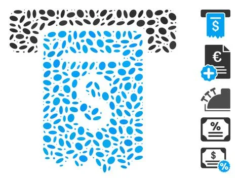 Dot Mosaic Cheque Payment 스톡 일러스트