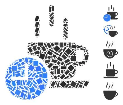 Dot Mosaic Coffee Break Illustrazione stock