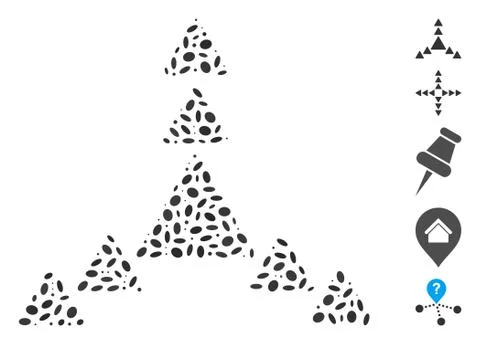 Dot Mosaic Direction Triangles Stock Illustration