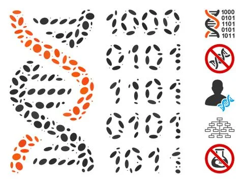 Dot Mosaic Genetical Code Illustrazione stock