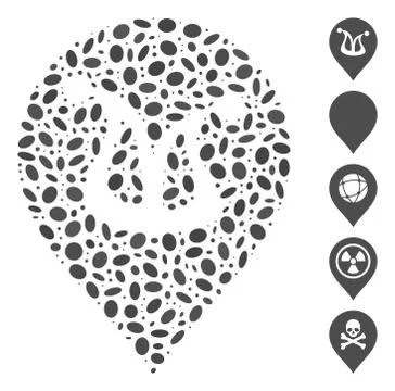Dot Mosaic Joker Marker Stock Illustration