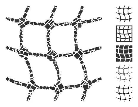 Dot Mosaic Mesh Grid Stock Illustration