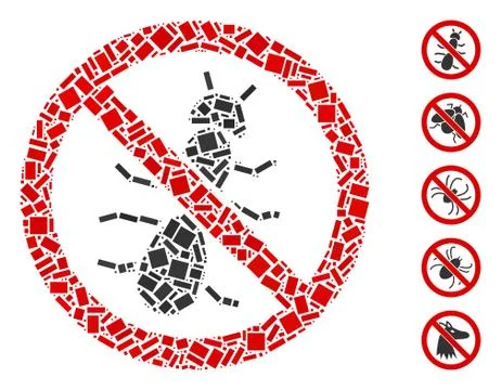 Dot Mosaic No Ant Illustrazione stock