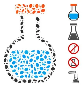Dot Mosaic Round Retort Illustrazione stock