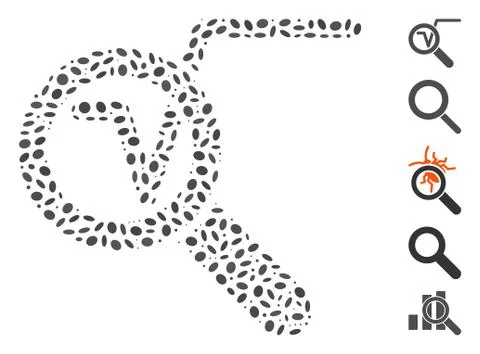 Dot Mosaic Search Math Solution イラスト素材