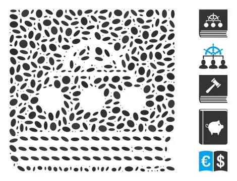 Dot Mosaic Ship Guide Book Stock Illustration