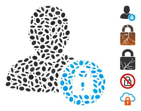 Dot Mosaic User Lock Stockillustratie