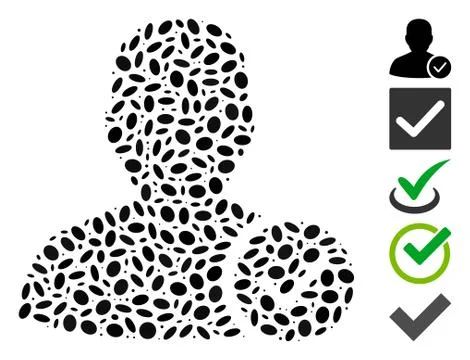Dot Mosaic User Valid 스톡 일러스트