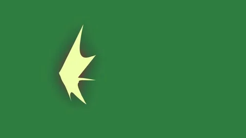 Dot Moving With Arrow On Green Screen Chroma Key Background Stockbeeldmateriaal 338017346