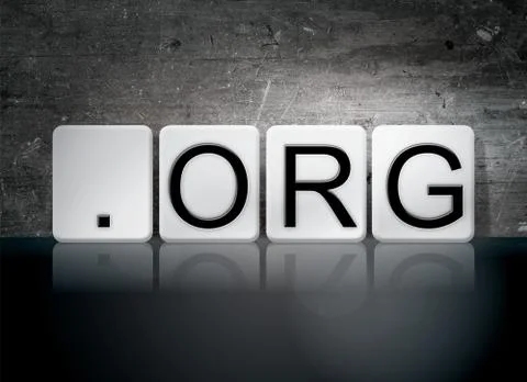 Dot Org Tiled Letters Concept and Theme Stock Illustration