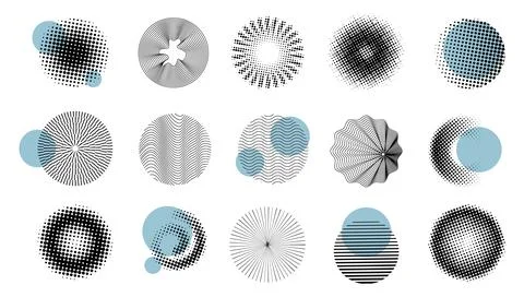 Dot pattern. Abstract logo design, line geometry shape or circular graphic .. Stock Illustration