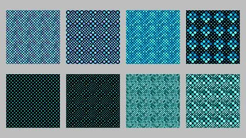 Dot pattern background collection - abstract vector graphic Stock Illustration
