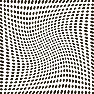 Dot pattern backgrounds various distortion distortion twisting inflating co.. Stock Illustration