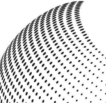 Dot pattern form. Abstract shape. Halftone wave Stock Illustration