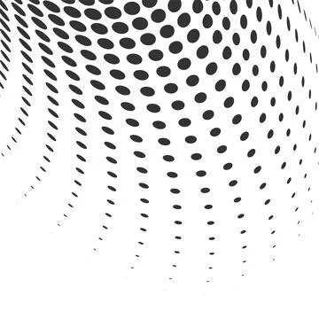 Dot pattern tone shape. Abstract halftone form Illustrazione stock