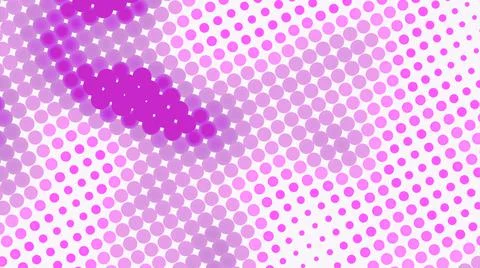 Dot pattern on white background moves like waves. Design. Colored dots of Illustrazione stock