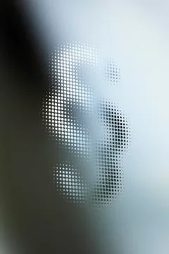 Dot patterned section sign mixed in shadow and light Illustrazione stock