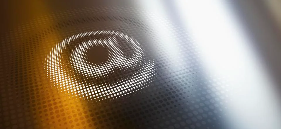 Dot patterned AT sign against a background of light and shadow 스톡 일러스트