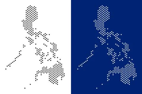 Dot Philippines Map Illustrazione stock