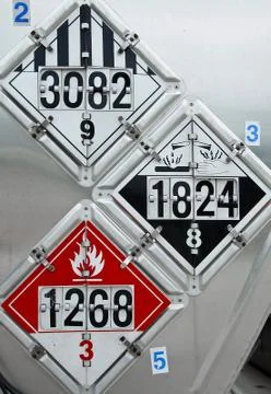 DOT Placards Stock Photos