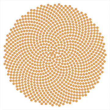 Dot placed in fibonacci pattern イラスト素材