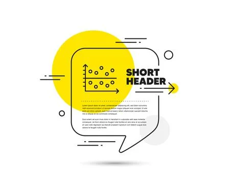 Dot plot graph line icon. Presentation chart sign. Vector Stock Illustration