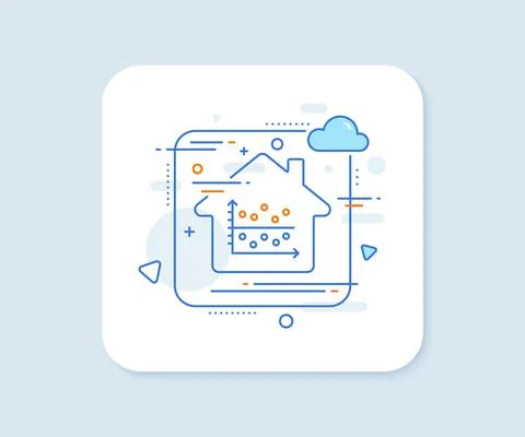 Dot plot graph line icon. Presentation chart sign. Vector Illustrazione stock