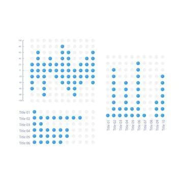 Dot plot infographic chart design template set Ilustración de archivo
