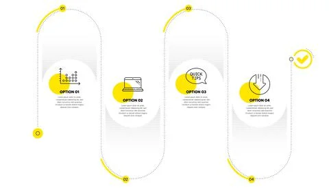 Dot plot, Quickstart guide and Laptop icons set. Download arrow sign. Vector Stock Illustration