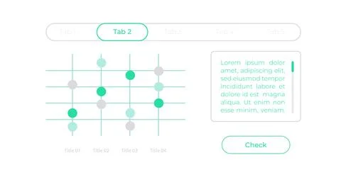 Dot plot UI element template 스톡 일러스트