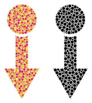 Dot Pull Down Mosaic Icons Illustrazione stock