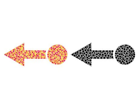 Dot Pull Left Mosaic Icons Illustrazione stock