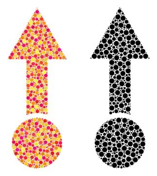Dot Pull Up Mosaic Icons Illustrazione stock