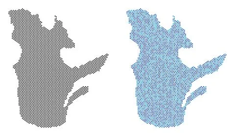 Dot Quebec Province Map Abstractions Stock Illustration