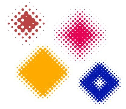 Dot rhombs halftone Stock Illustration
