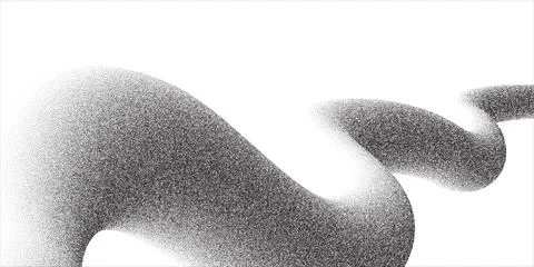 Dot stipple swoosh pattern background, grunge noise wavy effect Stock Illustration
