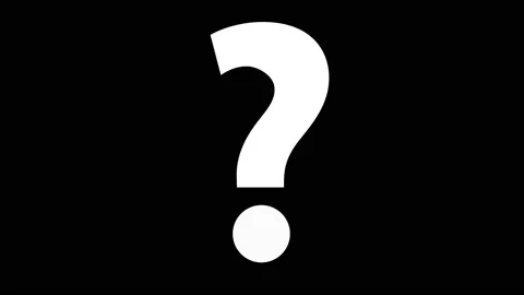 The dot strikes as an exclamation mark, bends it and turns it into a question Stock Footage 166693593